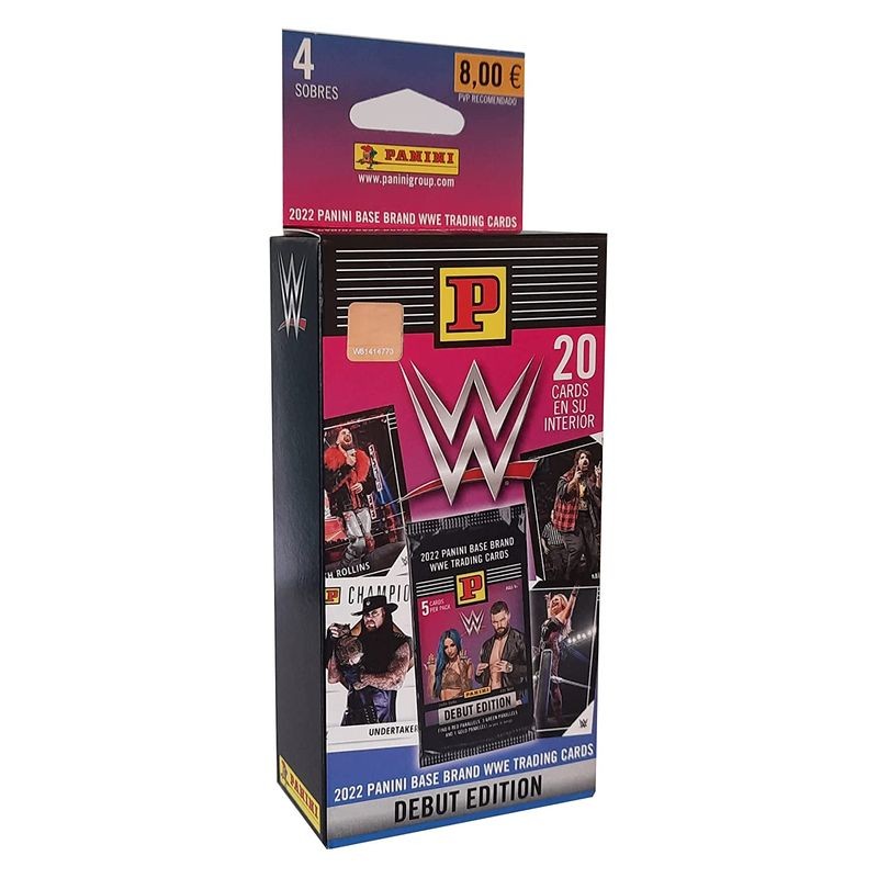 Ecoblister con 4 sobres de WWE 2022 primera edición con 5 cromos
