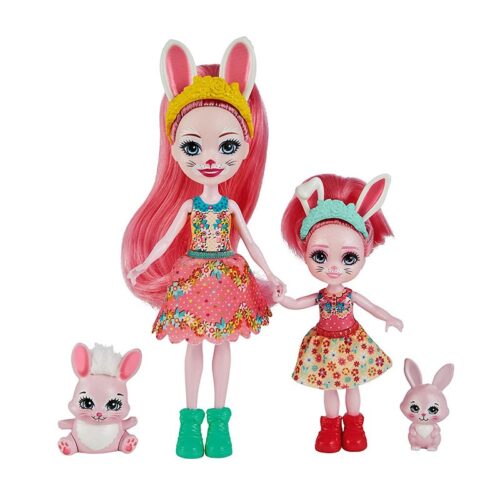 Set Enchantimals muñecas Bree y Bedelia Bunny con mascotas conejitos