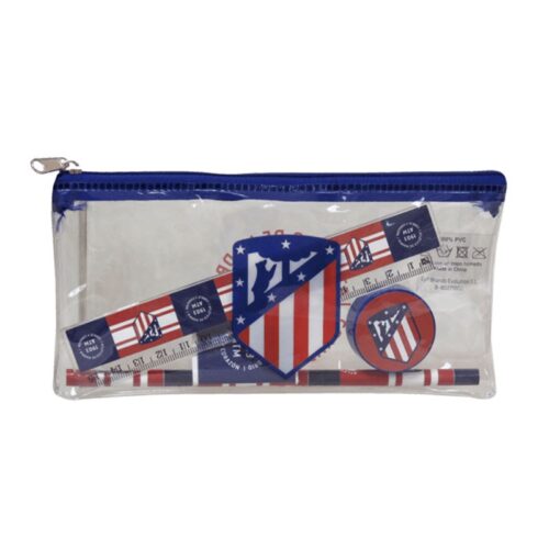 Estuche transparente Atlético de Madrid con set de papelería GS512ATL