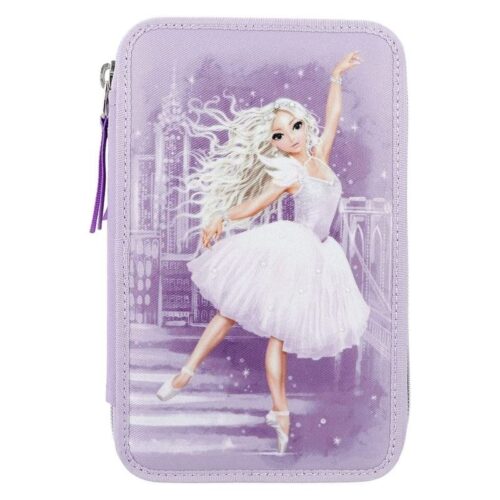 Estuche morado con 3 compartimentos Ballet de Top Model 12249