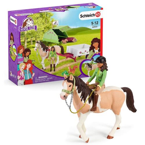 Set Schleich Excursion Acampada de Sarah Coleccion Horse Club 42533