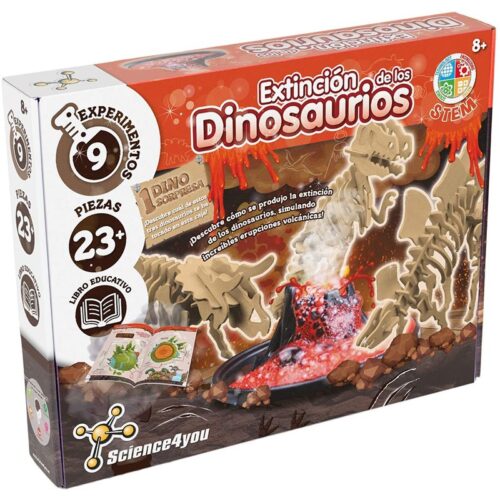 Extinción de los Dinosaurios juego de paleontología y maquetas
