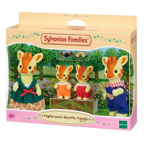 Familia de jirafas de cuello alto con bebés de Sylvanian Families 5639