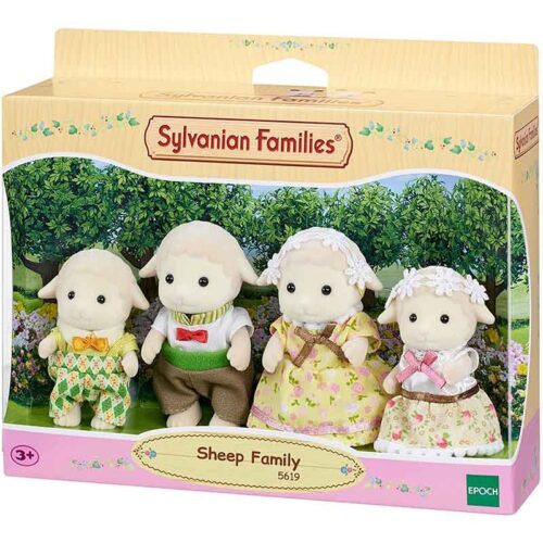 Sylvanian Families Set de 4 figuras de la familia oveja con ropa 5619