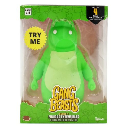 Figura de luchador Gang Beasts con brazos extensibles color verde