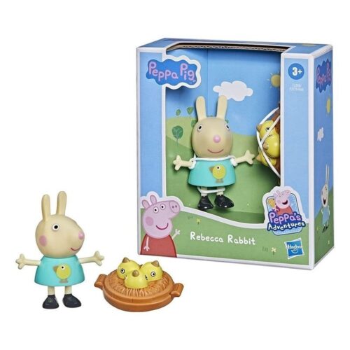 Figura Peppa Pig personaje Rebecca Rabbit de las aventuras de Peppa