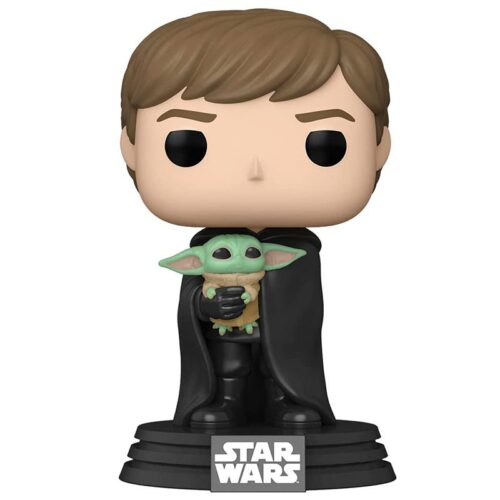 Figura Funko POP Star Wars Luke Skywalker con Grogu de la serie Mandalorian