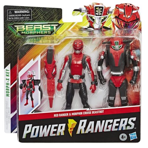 Figura Power Ranger Rojo y Morphin Cruise Beastbot de 15 cm articulada