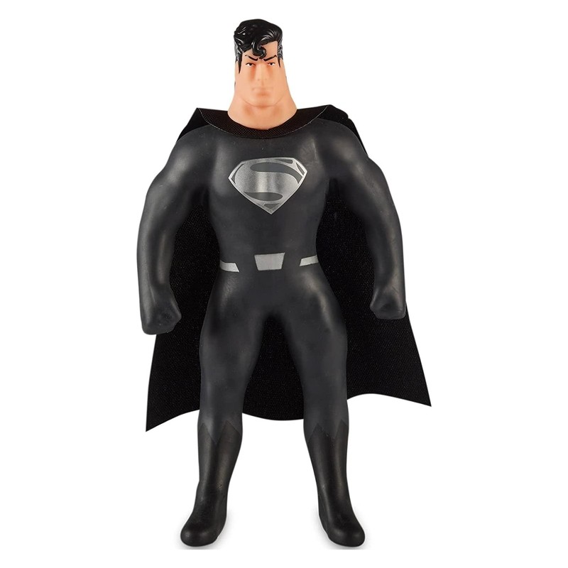 Figura Stretch Superman extensible con traje negro DC Comics 25 cm