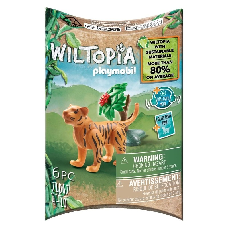 Playmobil Wiltopia figura tigre joven y carta coleccionable 71067