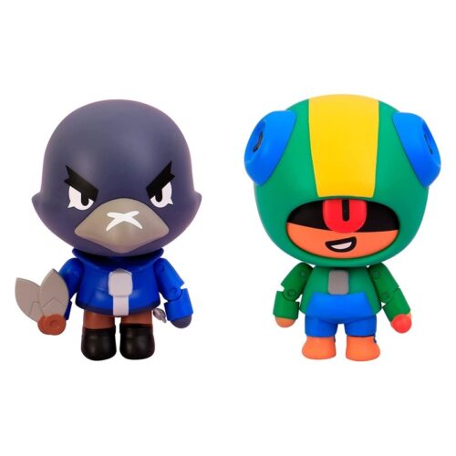 Pack de dos figuras Brawl Stars de acción Crow y Leon tamaño 11 cm