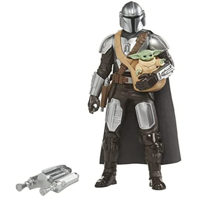 Figuras del Mandaloriano y Grogu interactivas con escala 1/8