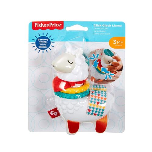 Fisher Price Sonajero LLama Click Clack Juguete para Bebés de Mattel