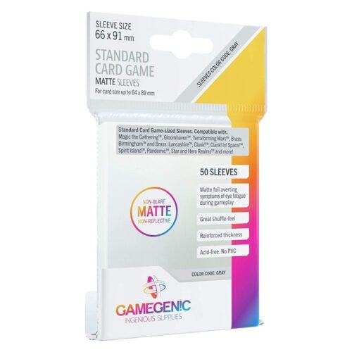 Fundas GAMEGEN!C de 66x91mm con 50 unidades tono mate antirreflejos