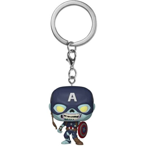 Funko POP Llavero Marvel Capitan America Zombie What if