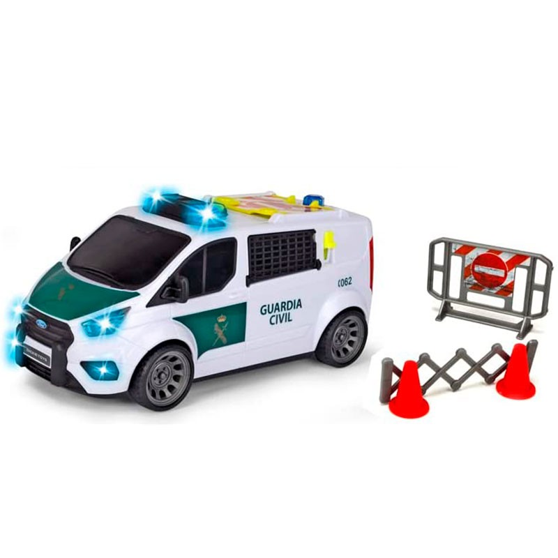 Furgón de juguete Ford Transit de la Guardia Civil con luz y sonidos