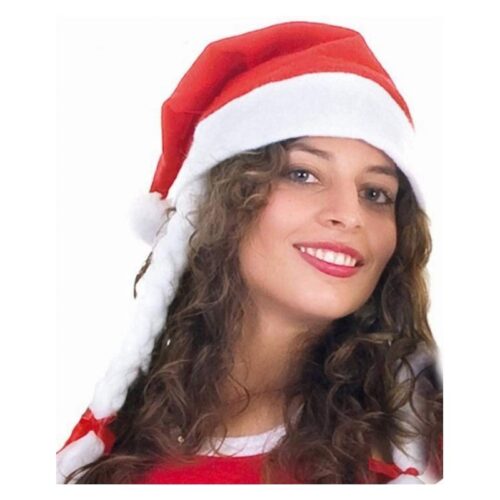 Gorro de Papá Noel con trenzas y borlón de Guirca 42655
