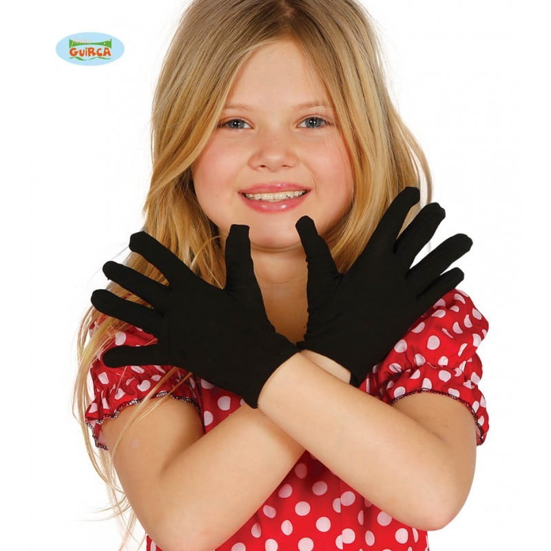 Guantes Negros Infantiles 22 cm - Guirca 18542
