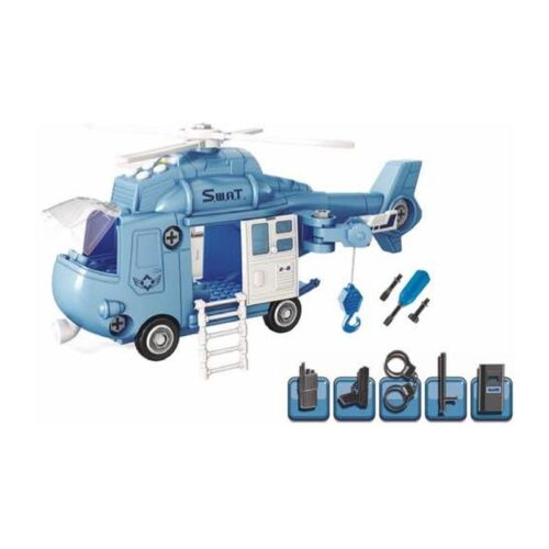 Helicóptero de policía infantil SWAT con accesorios incluidos 21-120