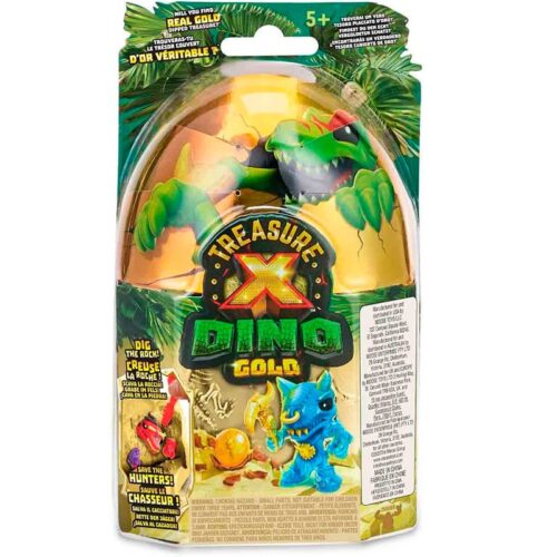 Huevo Treasure X Dino Gold con mini figura de cazador sorpresa