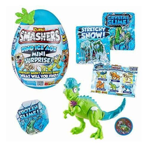 Zuro Smashers huevo con sorpresas de dinosaurios de color verde