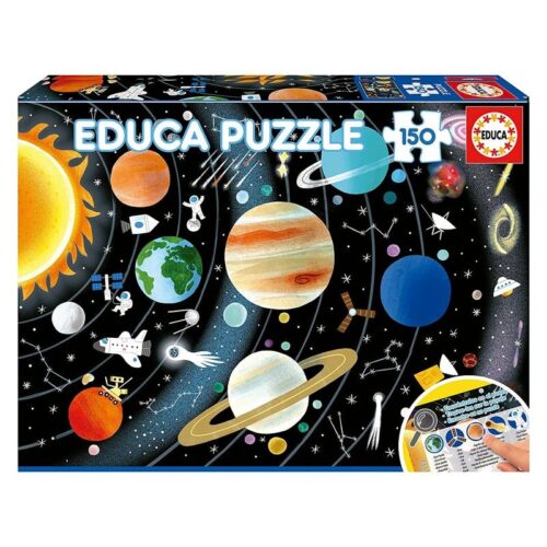 Puzzle educativo infantil Sistema Solar 150 piezas con figuras grandes
