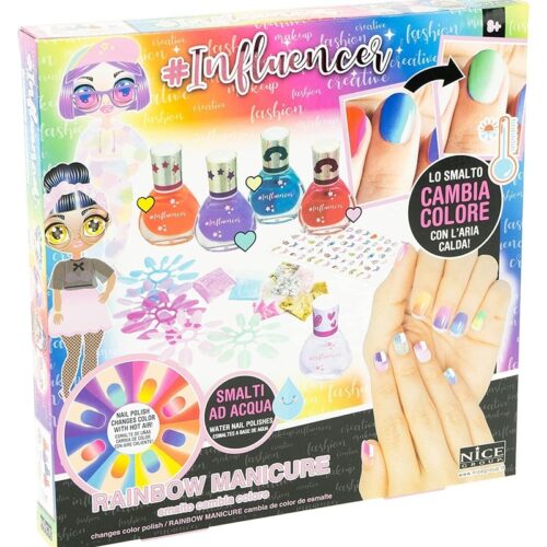 Influencer Rainbow Manicura set de esmaltes de uñas que cambian de color