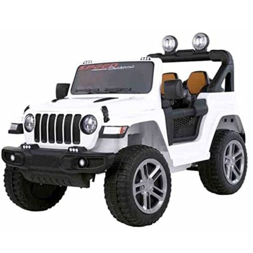 Todoterreno eléctrico infantil Jeep Kalahari en blanco de 6V con luces