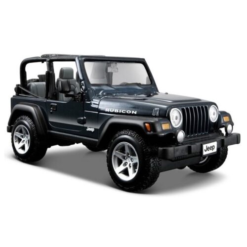 Coche Jeep Wrangler Rubicon metalizado a escala 1/24 de colección