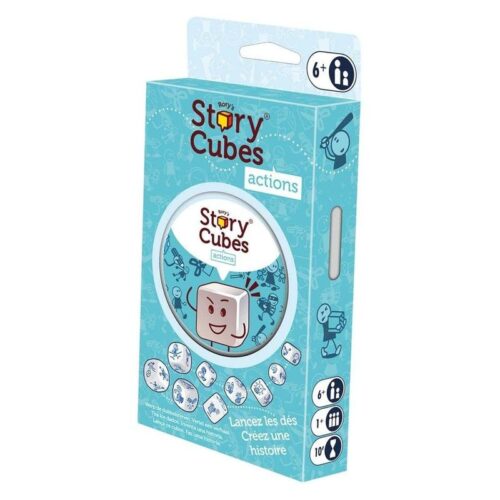 Juego de dados Story Cubes Actions multilenguaje para jugar en familia