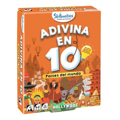 Juego de mesa educativo adivina en 10 países del mundo con cartas