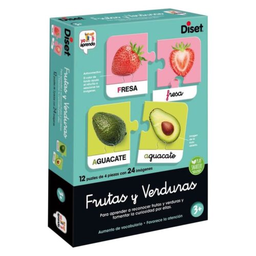Juego educativo Frutas y verduras de colores para encajar piezas 63797
