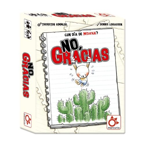 Juego mesa No gracias de humor con 33 cartas y 55 fichas de Mercurio