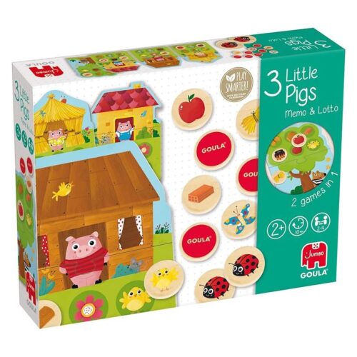 Juego educativo Memo y Lotería de Los Tres Cerditos de Goula 59455