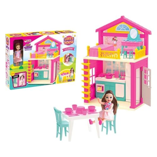Juguete infantil casa de Lola de dos plantas con accesorios incluidos