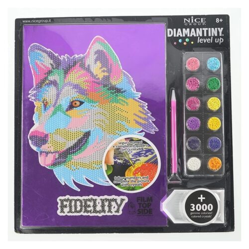 Kit de manualidaded Diamantiny Level Up mosaico del lobo fiel