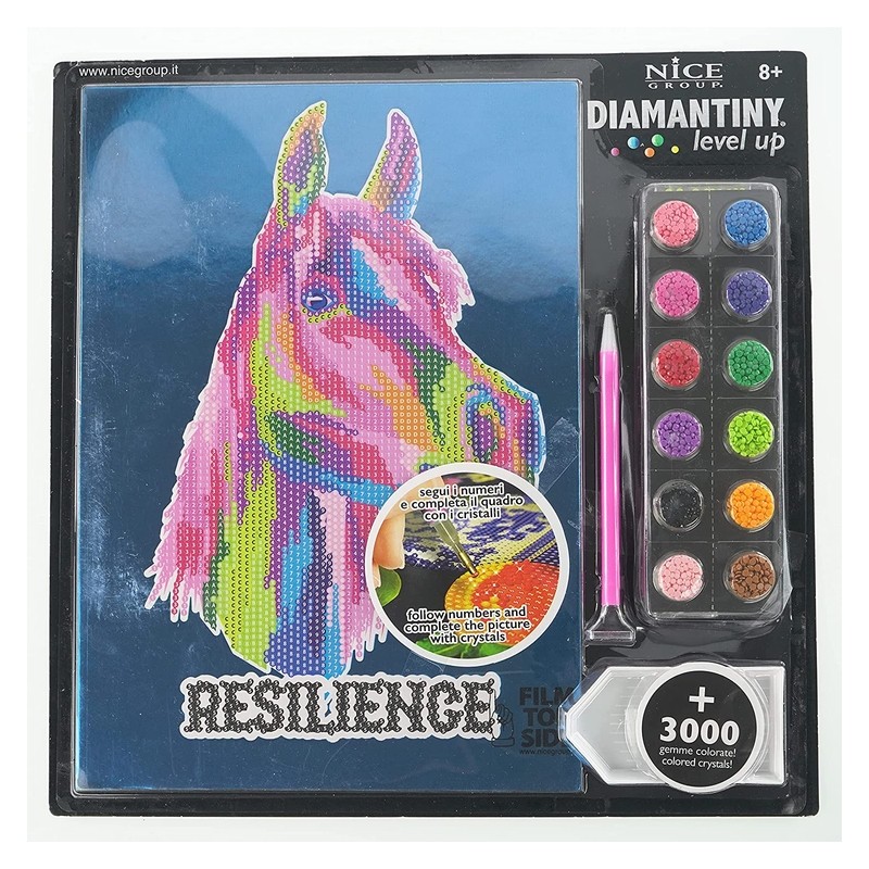 Kit de manualidades Diamantiny Level Up mosaico del caballo resiliente