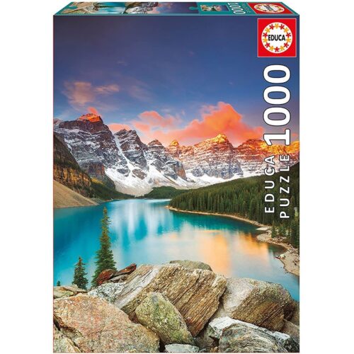 Puzzle 1000 piezas lago Moraine con paisaje multicolor de Educa 17739