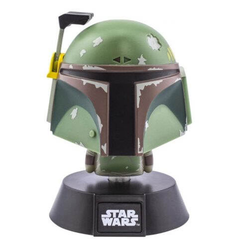 Lampara Icons 3D Bobba Fett casco con luz brillante de Star Wars