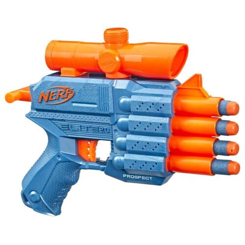 Lanzador Nerf elite 2.0 prospect QS 4 con mira telescópica de 4 dardos