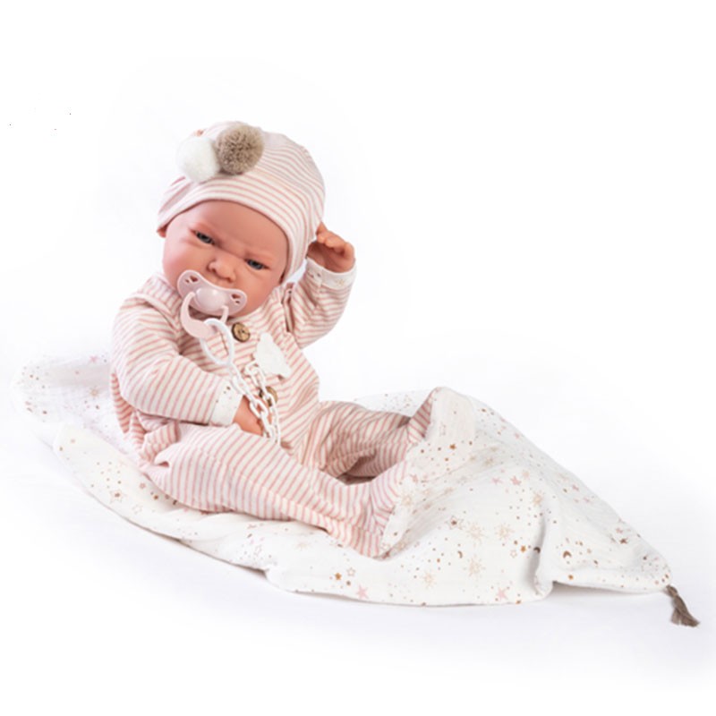 Muñeca Lea parejita de 42 cm con manta de estrellas Antonio Juan 50276