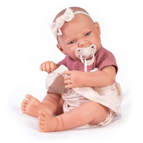 Muñeca Lea con saco-mochila para paseo de 42 cm de Antonio Juan 50274