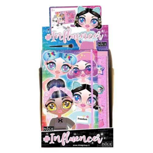 Libro de maquillaje y esmaltes de uñas Influencer multicolor