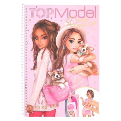 Libro de dibujos y accesorios Top Model Dress me up de 21 páginas