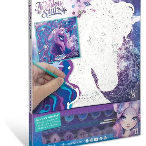 Set de actividades con lienzo colorea por números de Nebulous Stars