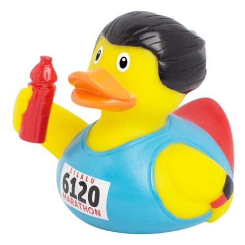 Pato de goma atleta corredor 6129 Marathon Lilalu 8cm LI2243