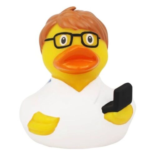 Pato de goma modelo desarrollador informático Lilalu 8cm LI2297