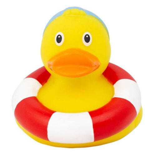 Pato de goma modelo flotador salvavidas Lilalu 8cm LI2308