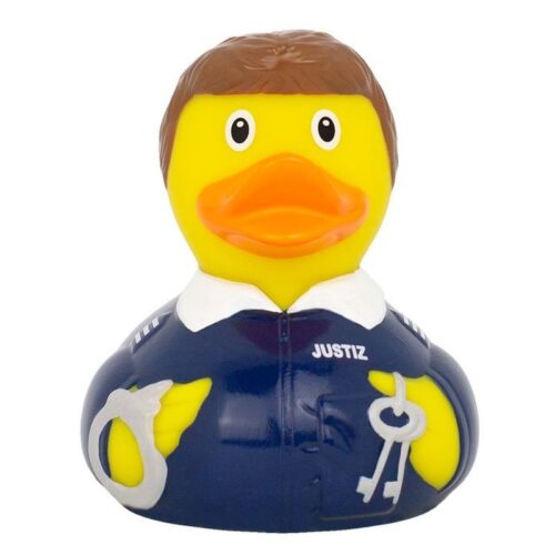 Pato de goma modelo funcionario de prisión 8cm Lilalu LI2325