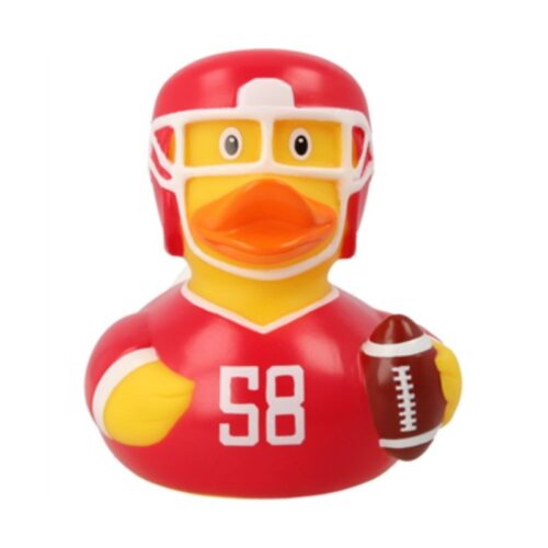 Pato de goma modelo futbolista americano Lilalu 8cm LI2154